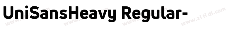 UniSansHeavy Regular字体转换